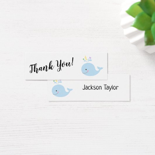Einfach danke mit Blue Whale Beilage Cards (Schreibtisch)