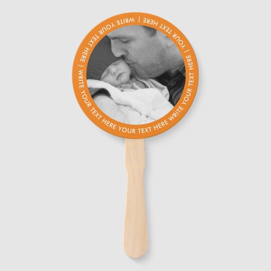 Einfach danke Orange Website Scan QR Code Foto Fächer (Rückseite)