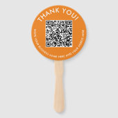 Einfach danke Orange Website Scan QR Code Foto Fächer (Vorderseite)