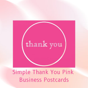 Einfach danke, Pink Business Postkarte
