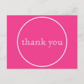 Einfach danke, Pink Business Postkarte (Vorderseite)