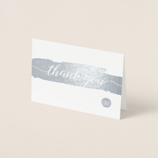 Einfach Danke Pinsel Pinselstrich benutzerdefinier Folienkarte (Vorderseite)