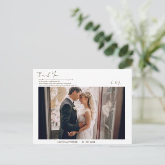 Einfach danke postkarte (Stehend Vorderseite)