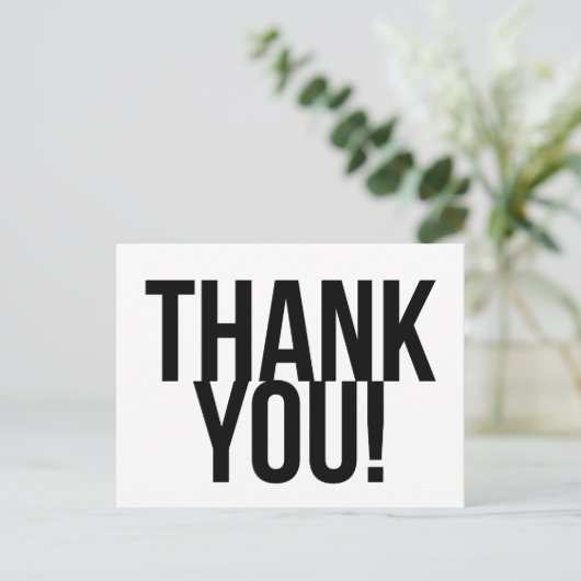 Einfach danke postkarte (Stehend Vorderseite)