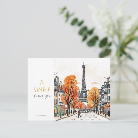 Einfach danke postkarte (Stehend Vorderseite)