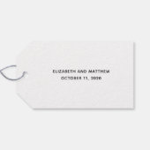 Einfach danke. Rustikales Brautgeschenk Geschenkanhänger (Rückseite Horizontal)