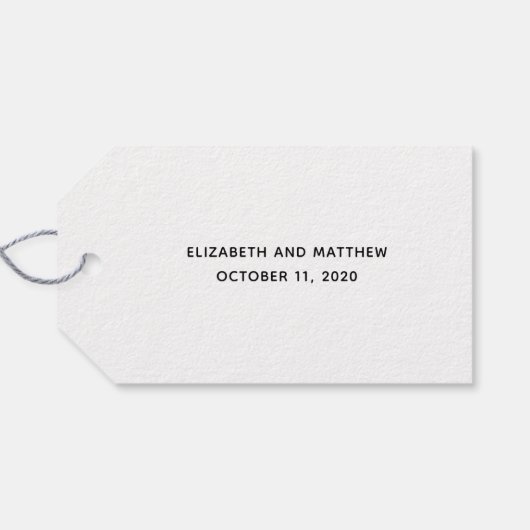 Einfach danke. Rustikales Brautgeschenk Geschenkanhänger (Rückseite Horizontal)