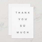 Einfach danke, so viel Flachkarte Dankeskarte (Vorne/Hinten)