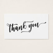 Einfach Dankeschön Black Script auf White Favor Ta (Vorderseite)