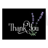 Einfach Dankeschön Design mit Lavendel-Blume (Vorderseite (Horizontal))