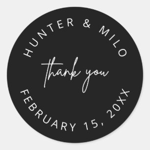 Einfach Dankeschön Gastgeschenk Hochzeit Etiketten Runder Aufkleber