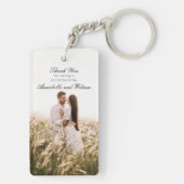Einfach Dankeschön Gastgeschenk Hochzeit Foto von Schlüsselanhänger (Rückseite)