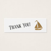 Einfach Dankeschön Gold Glitzer Sailboat Beilage K (Vorderseite)