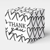 Einfach Dankeschön Herz Pattern Wedding Geschenkschachtel (Vorderseite)
