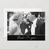 Einfach Dankeschön Herzensskript-Foto Hochzeit Postkarte (Vorne/Hinten)