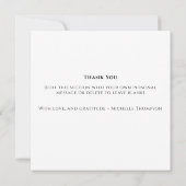 Einfach Dankeschön Kalligrafie Script Custom Karte (Rückseite)