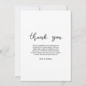 Einfach Dankeschön Script Hochzeit zwei Fotos (Rückseite)