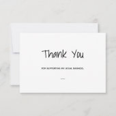 Einfach Dankeskarte (Rückseite)