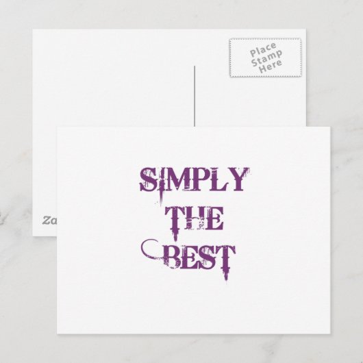 Einfach das Beste Postkarte (Vorne/Hinten)