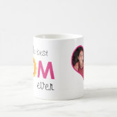 Einfach das beste Rosa-Blumen-Fotoherz der Mammas Kaffeetasse (Mittel)