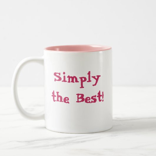 Einfach das Beste! Zweifarbige Tasse (Links)