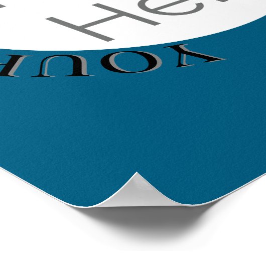 Einfach das Bild hier, Foto-Text bearbeiten Poster (Ecke)