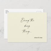 Einfach das Dang-Ding Save the Date machen Postkarte (Vorne/Hinten)