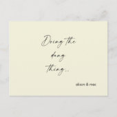 Einfach das Dang-Ding Save the Date machen Postkarte (Vorderseite)