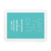 Einfach das Datumsfenster speichern, Türkis Magnet (Horizontal)