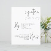 Einfach das Menü "Bar" mit einfachen Unterschrifte (Stehend Vorderseite)