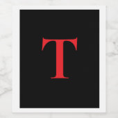 Einfach das Monogramm hinzufügen Weinetikett (Einzelnes Label)