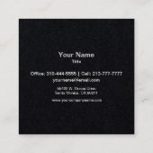 Einfach das Monogramm selbst personalisieren Quadratische Visitenkarte (Rückseite)