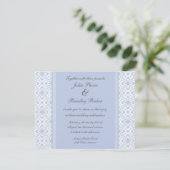 Einfach Dazzling Damask Wedding Einladung, Light B Einladung (Stehend Vorderseite)