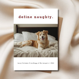 Einfach definieren Naughty Funny Christmas Hund Fo Feiertagskarte