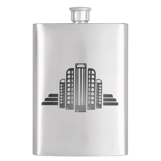 Einfach Deko-silberne Flasche Flachmann (Vorderseite)