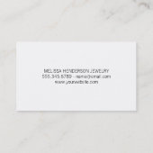 einfach | Dekorative Ringe Visitenkarte (Rückseite)