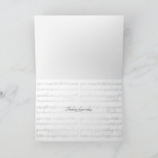 Einfach den Text mit Musiknote durchatmen Karte (Innenseite)