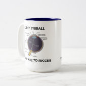 Einfach den Weg zum Erfolg ebnen (Augenanatomie) Zweifarbige Tasse (Vorderseite Links)