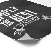 Einfach die beste Daddy Chalkboard Art Poster (Ecke)