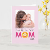 Einfach die beste MAMA, die jemals Rosa-Lila-Mutte Karte (Gelbe Blume)