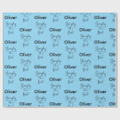 Einfach die Beste Personalisierte Blassblaue Geschenkpapier (Flach)