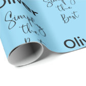 Einfach die Beste Personalisierte Blassblaue Geschenkpapier (Rolleneckpunkt)
