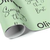 Einfach die Beste Personalisierte Hellgrün Geschenkpapier (Rolleneckpunkt)