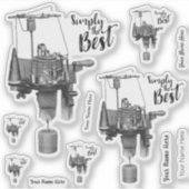 Einfach die beste personalisierte Socken Knetmasch Aufkleber (Vorderseite)