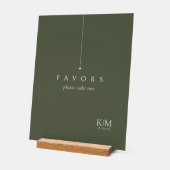 Einfach die Gastgeschenke Hochzeiten mit der grüne Acrylschild (Winkel)