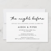 Einfach Die Nacht vor dem Probe Einladung (Vorderseite)