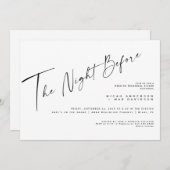 Einfach die Nacht vor dem Probe Einladung (Vorne/Hinten)