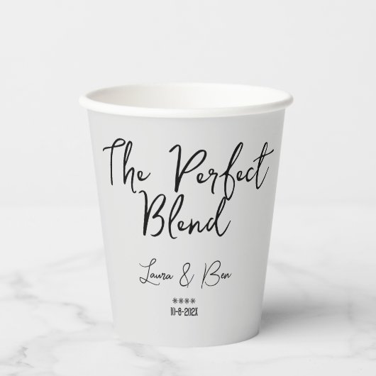 Einfach die perfekte Mischung, Tee/Kaffee personal Pappbecher (Vorderseite)