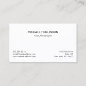 Einfach die Visitenkarte des Stated Fotografers (Rückseite)