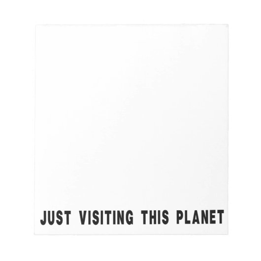 Einfach diesen Planeten besuchen Notizblock (Vorderseite)